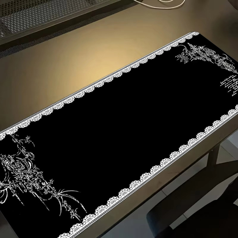Desk Setup Dark - Mouse Pad Estilo Escuro com Borda