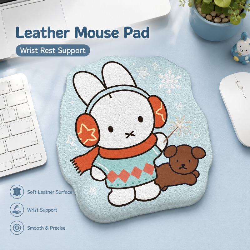 Desk Setup For Laptop - Mouse Pad de Couro Anime Miffy