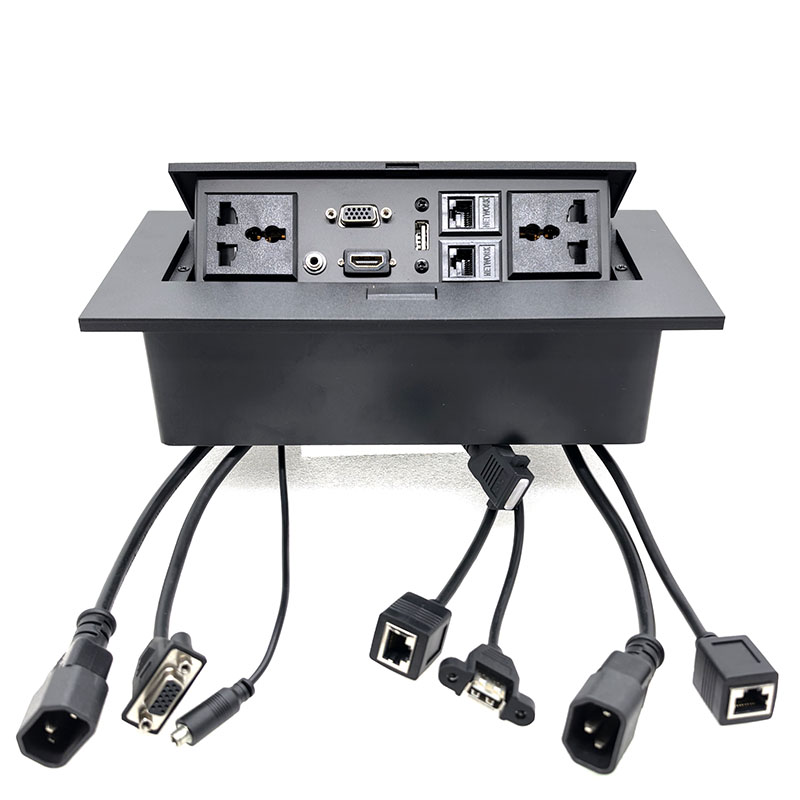 Desk Setup Hub - Tomada Oculta Pop-Up Tudo-em-Um para Mesa