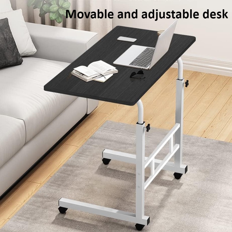 Desk Setup For Laptop - Mesa de cabeceira com rodas universais,