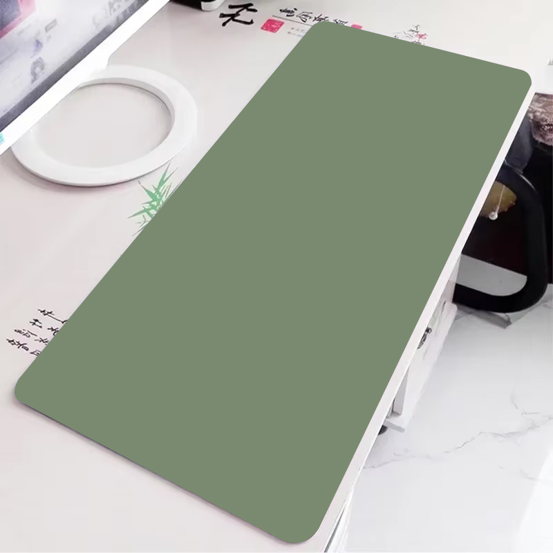 Desk Setup For Laptop - Sólido verde gaming mousepad grande simples