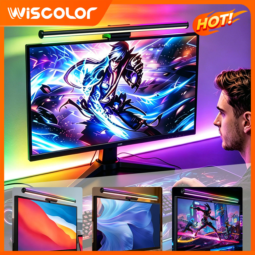 Desk Setup No Computer - Barra de Luz para Monitor de