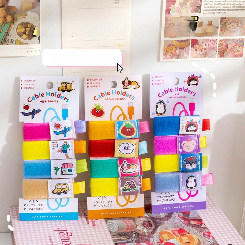 Cable Velcro Strap - 3 peças de organizador de cabos