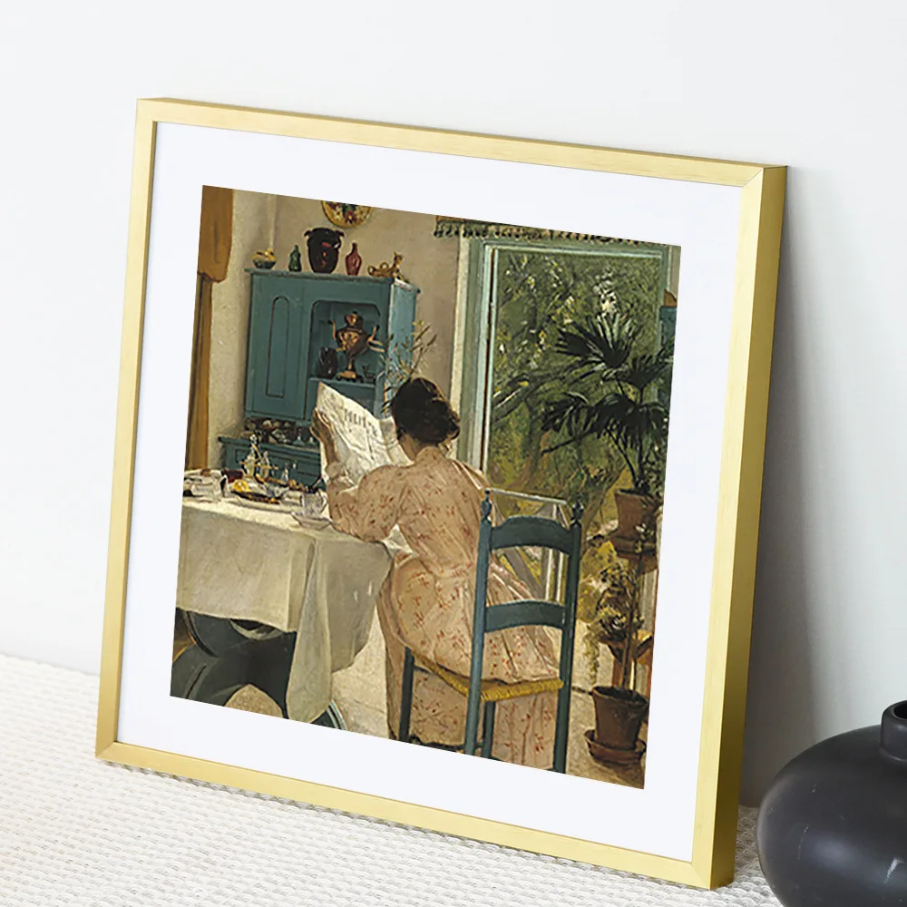 Desk Setup Photo - Square Aluminum Photo Frame for Wall