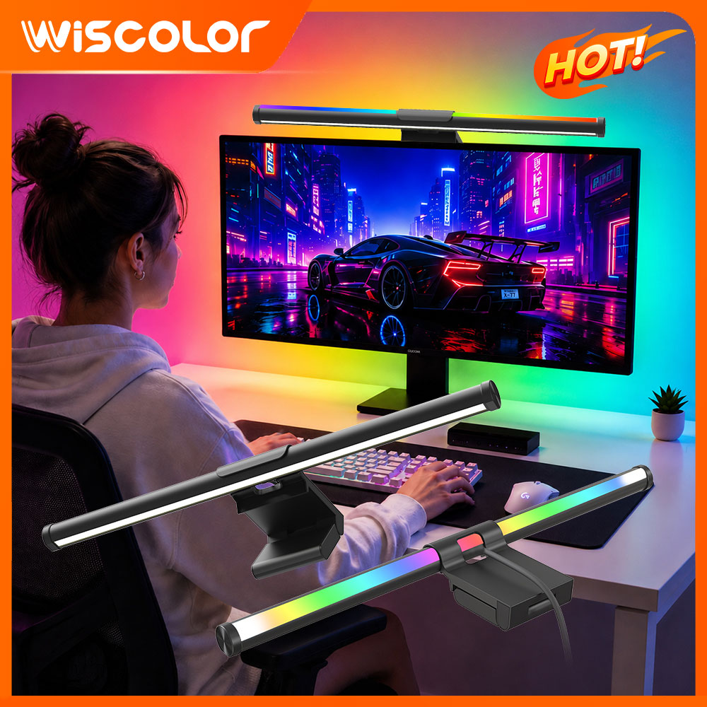 Desk Setup No Computer - Barra de Luz Wi-Fi para Monitor,