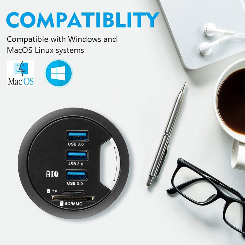Adaptador USB 3.0 Hub com Som  - Desk Setup Hub avaliação e preço