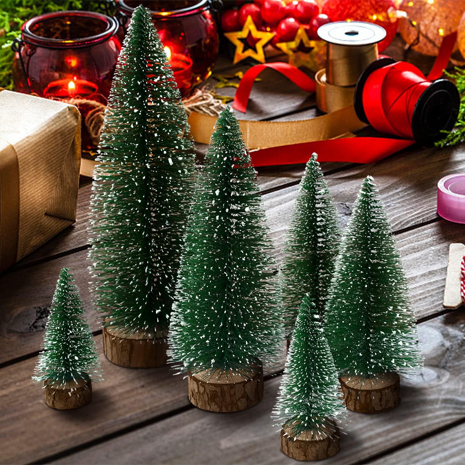 Mini árvore de natal garrafa e - Desk Setup Green avaliação e preço