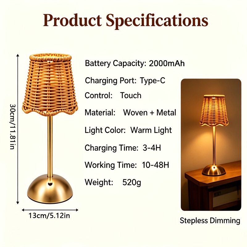 Luminária de Mesa Artística em - Led Desk Light Usb avaliação e preço