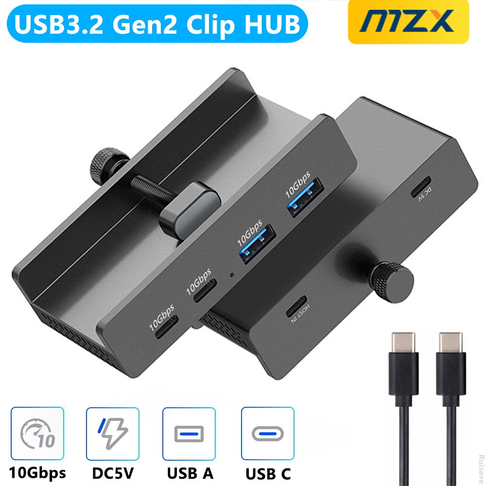 MZX USB 3.0 3.2 HUB 5Gbps 10Gb - Desk Setup Hub avaliação e preço