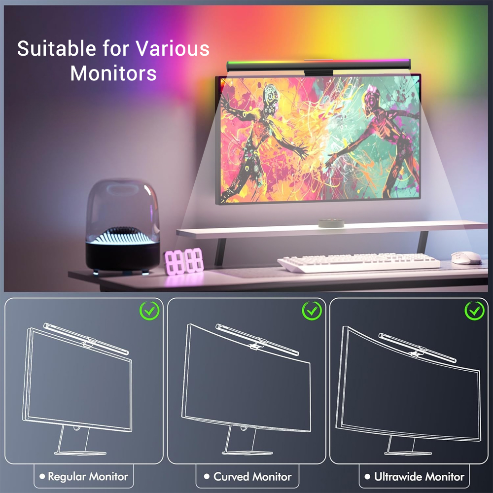 Barra de Luz para Monitor de C - Desk Setup No Computer avaliação e preço