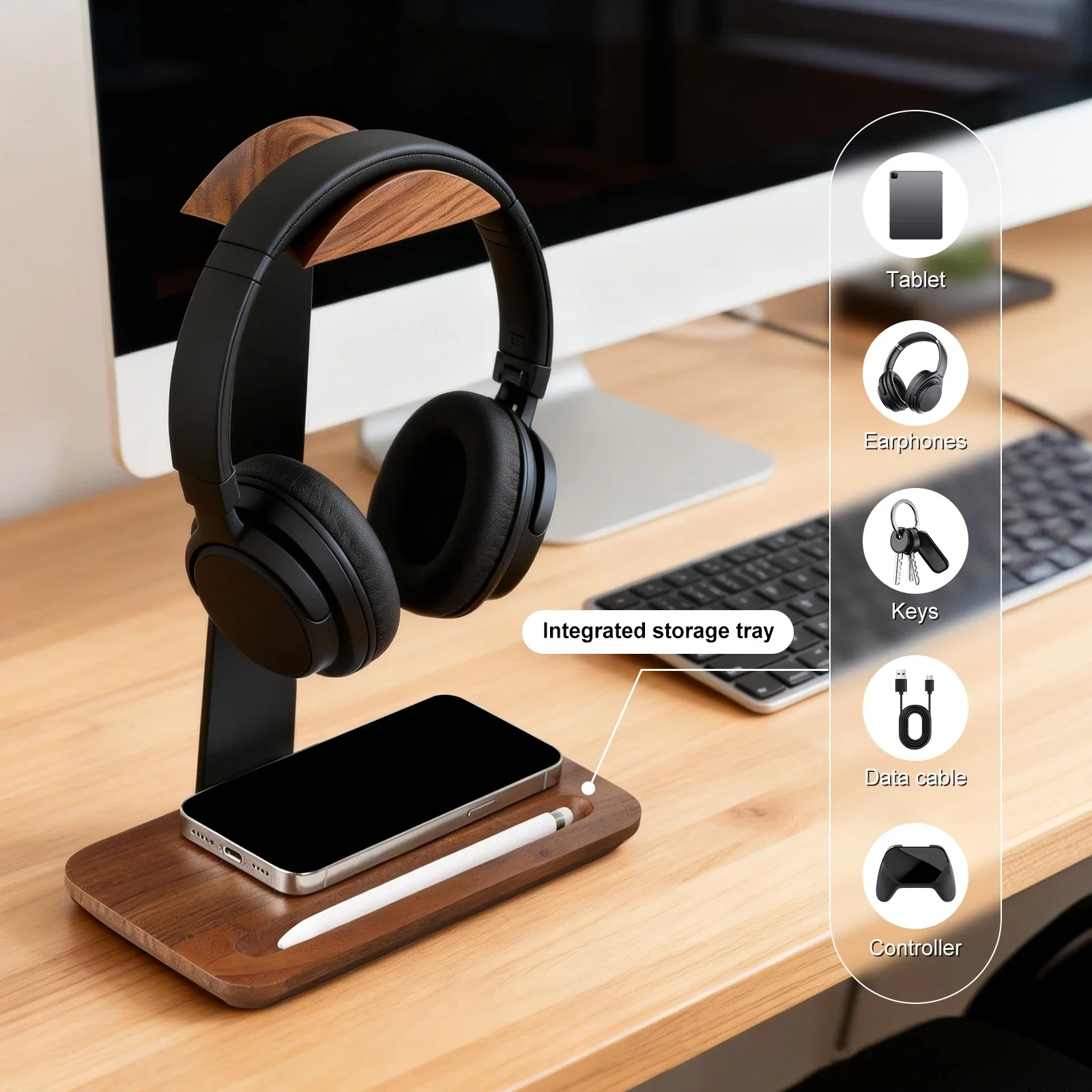 Suporte Universal de Madeira p - Desk Setup Desk avaliação e preço