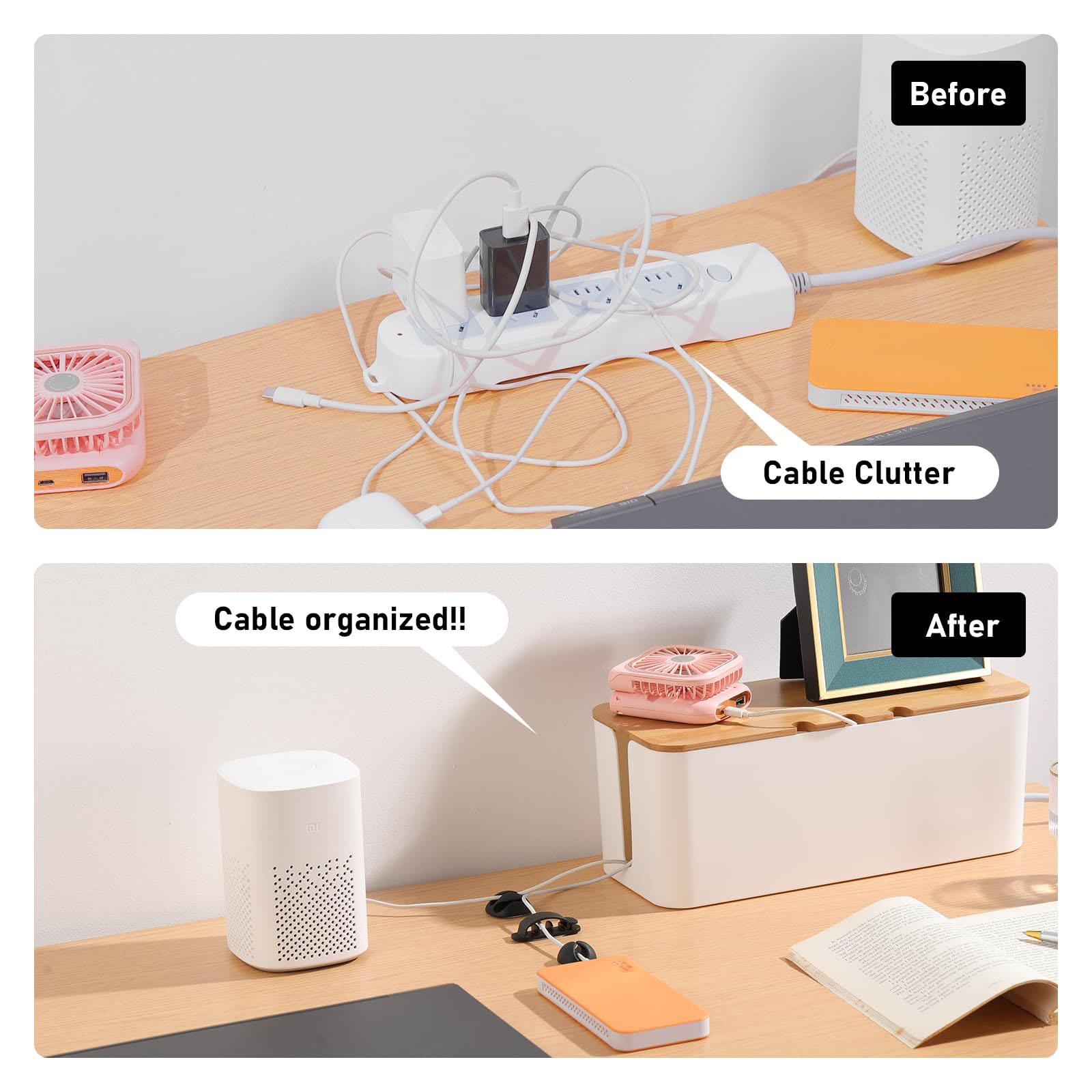 Grande caixa de gerenciamento  - Desk Setup Hub avaliação e preço