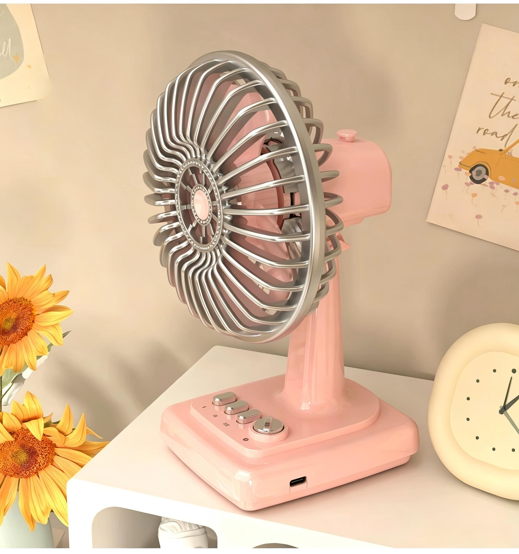Ventilador de Mesa Retrô em Li - Fan Desk Small Usb avaliação e preço