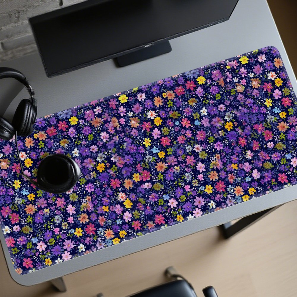 Tapete de Mesa com Padrão Flor - Desk Setup Dark avaliação e preço