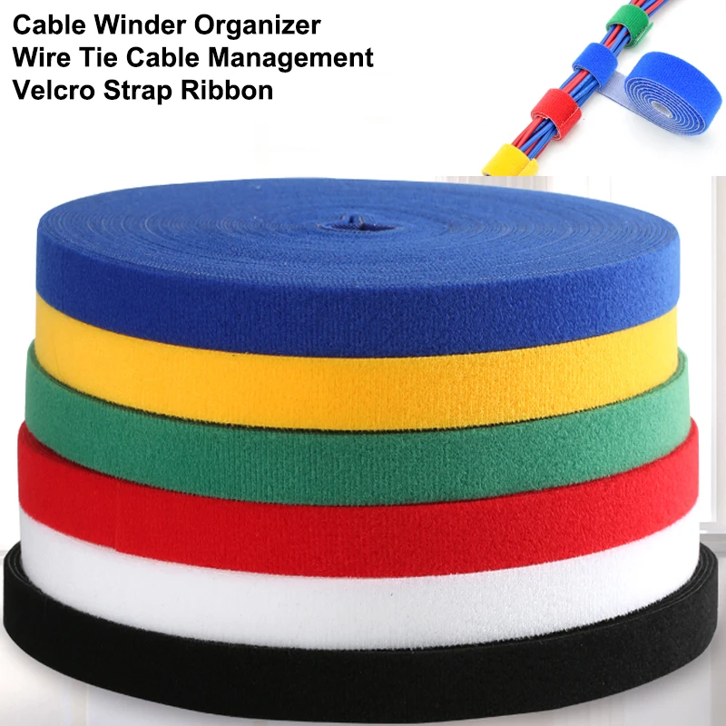 5m diy reutilizável cabo de ná - Cable Velcro Strap avaliação e preço