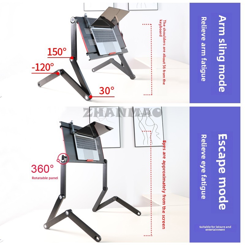 Deitado plano na cama, mesa pa - Desk Setup For Laptop avaliação e preço